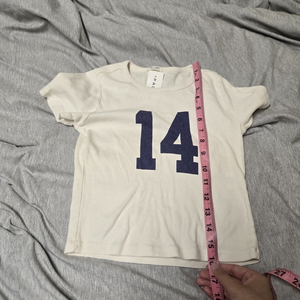 John Galt Blue 14 Baby Tee - Picture 2 of 5